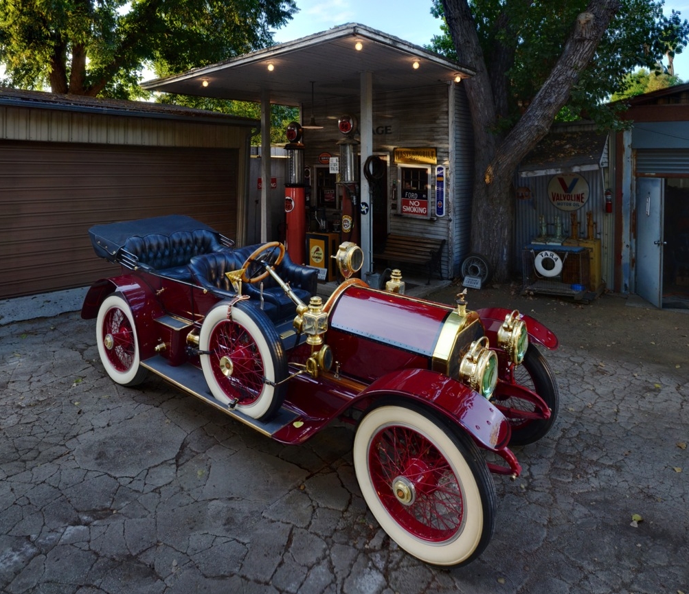 The Simplex parked in front the old gas station where it sat for over 30 years at Yesterday Ranch