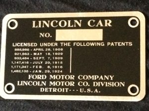 Lincoln Firewall plate